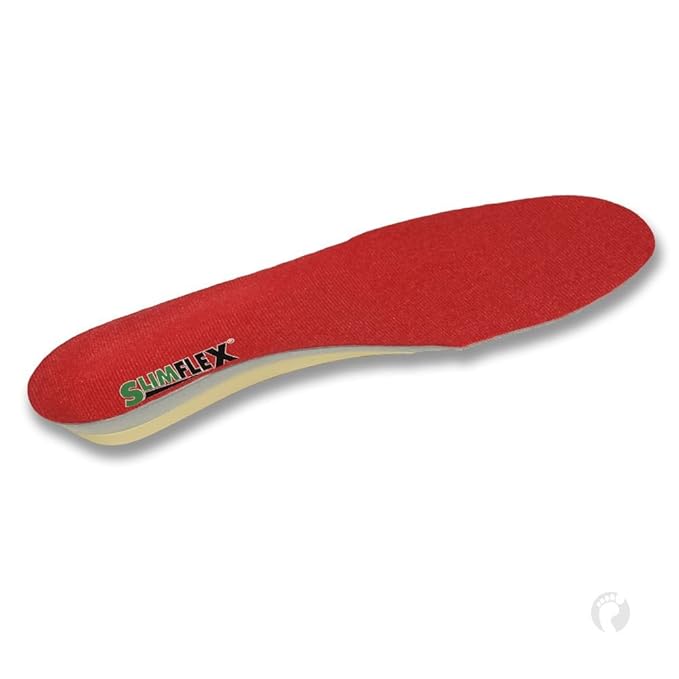 Slimflex Plastic Insoles Rigid Base Moulded Heel Cup Moisture