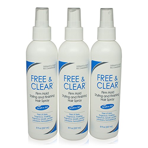 Free & Clear Hairspray Firm Hold, 8 Ounce 3 pack