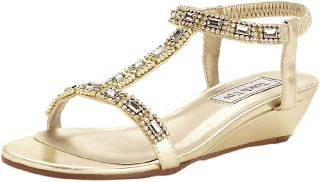 amazon gold wedge sandals