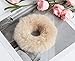 SBYURE 4 Pieces Hair Scrunchies Rabbit Faux Fur Fluffy Ponytail Holder Pompom Ball Scrunchie Hair for Women ,Pink khaki beige yellow