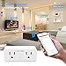 GELOO WiFi Smart Plug, WiFi Mini Dual Outlet Smart Socket 10A Timing Switch with Energy Monitoring, Compatible with Amazon Alexa, Google Assistant and IFTTT, No Hub Required, Remote Control