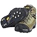 YUEDGE 10 Steel Studs Ice And Snow Antiskid Crampons Ice cleats Ice grippers traction Cleats(Black L)