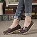 Lucksender Womens Soft Leather Comfort Driving Loafers Shoes 9B(M) US Coffee
