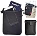Neck Wallet w/RFID Blocking- Concealed Travel Pouch & Passport Holder (Neck Black)