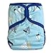 EcoAble Baby Cloth Diaper Cover AI2, Snaps, 5-pack + 10 inserts (Size 1 / 8-25lb, Boy)