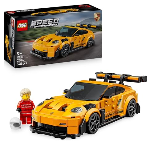 Speed Champions Superdeportivo Porsche 911 GT3 RS - Maqueta de Coche de Juguete con Minifigura de Conductor - Regalo de Cumpleaños para Niños de 9+ Años 77239