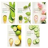 Innisfree It's Real Mask 10pcs (Aloe + Green Tea + Rose + Lime + Cucumber)