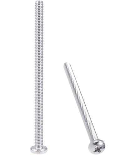 BinifiMux 100-Pack M4 Stainless Steel Phillips Pan Head Machine Screws With Hex Nuts – 5 Lengths Assortment Kit