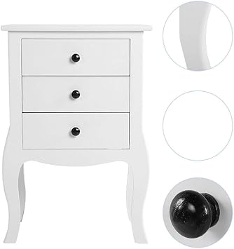 Amazon Com Ebtools 27 6 L X 18 9 W X 13 4 H White Nightstand