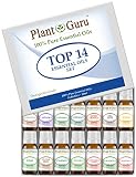 Essential Oil Set 14 - 10 ml Pure Therapeutic Grade Includes Frankincense, Lavender, Peppermint, Rosemary, Orange, Tea Tree, Eucalyptus, Grapefruit, Lemon, Lime, Clove, Spearmint, Lemongrass, Cinnamon