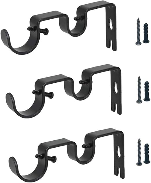 Amazon Com Beam Nier Curtain Rod Bracket Double Wall Bracket