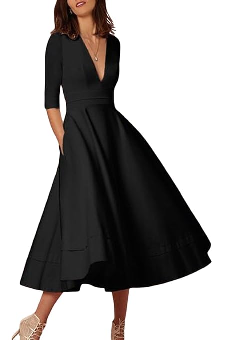 YMING Damen Elegant Kleid Sexy Kleid