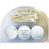Personalized Titleist Pro V1 Golf Balls Certified Refinished | Add Photo, Logo &amp; Text- 3 Pack with 20 Tees