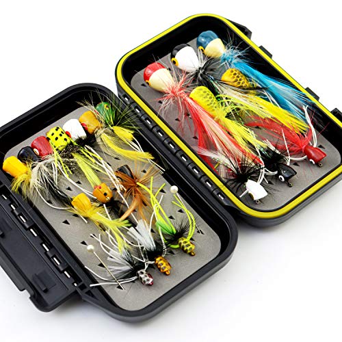 YAZHIDA Fly Fishing Flies Kit Fly Assortment Trout Bass Fishing with