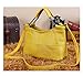 Jack&Chris Splicing Satchel Crossbody Bags for Women Leather Top Handle Handbags, WB503 (Mustard)