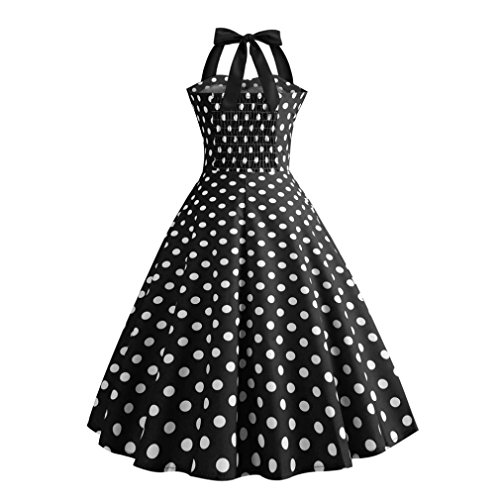 image for Daoroka Women Dress Women Dress Daoroka Sexy Vintage Halter Polka Dot 