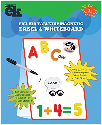 EduKid Toys Tabletop MAGNETIC EASEL & WHITEBOARD (2 Sided)
