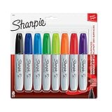 Sharpie Permanent Markers, Chisel Tip, Classic Colors, 8 Count (Office Product)