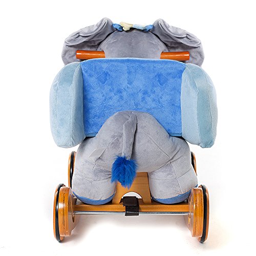 image for Hessie Modern Plush Rocking Horse with Soft Cute Stuffed Animal, Indoo