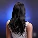 SexyLong Dark Brown Natural Straight side swept fringe bang hairstyle Hair Style Women Wig