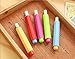 LEZHI 5 Pcs Color Chalk Holder with Storage Hard Case - Blackboard Adjustable Chalk Clip Set for Teachers Kids School Office Drawing Board 9.5x1.7cm