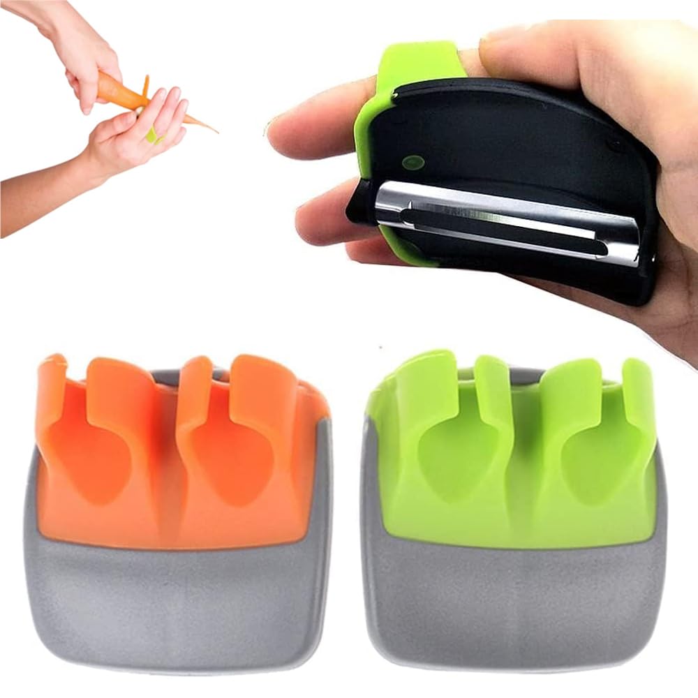 4 Sharp Peelers for Kitchen, Carrots & Vegetable Peeler Set - Stainless Steel Professional Potato Peeler, Quality Blade & Ergonomic Handle - Dishwasher Safe & Easy to Use