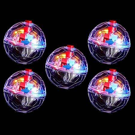 Veraing 5 PCS Cat Hunting Ball Motion Ghost Light Up Cat Balls LED Motion Activated Cat Ball Motion Light Up Cat Dog Interactive Toys A