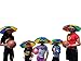Crazy Cart Umbrella hat Protect Your Head for Fishing Beach Golf Party for Adults (Colorful)
