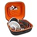 Geekria Shield Headphones Case Compatible with Sennheiser HD820, HD800S, HD800, HD700, HD599SE, Replacement Protective Hard Shell Travel Carrying Bag with Accessories Storage (Dark Grey)