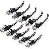 Cable Matters 10-Pack, Cat6 Snagless Ethernet Patch Cable in Black 3 Feet