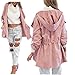 Taiduosheng Women's Plus size Hooded Long Adjust Ribbon Trench outwear Windbreaker B XL