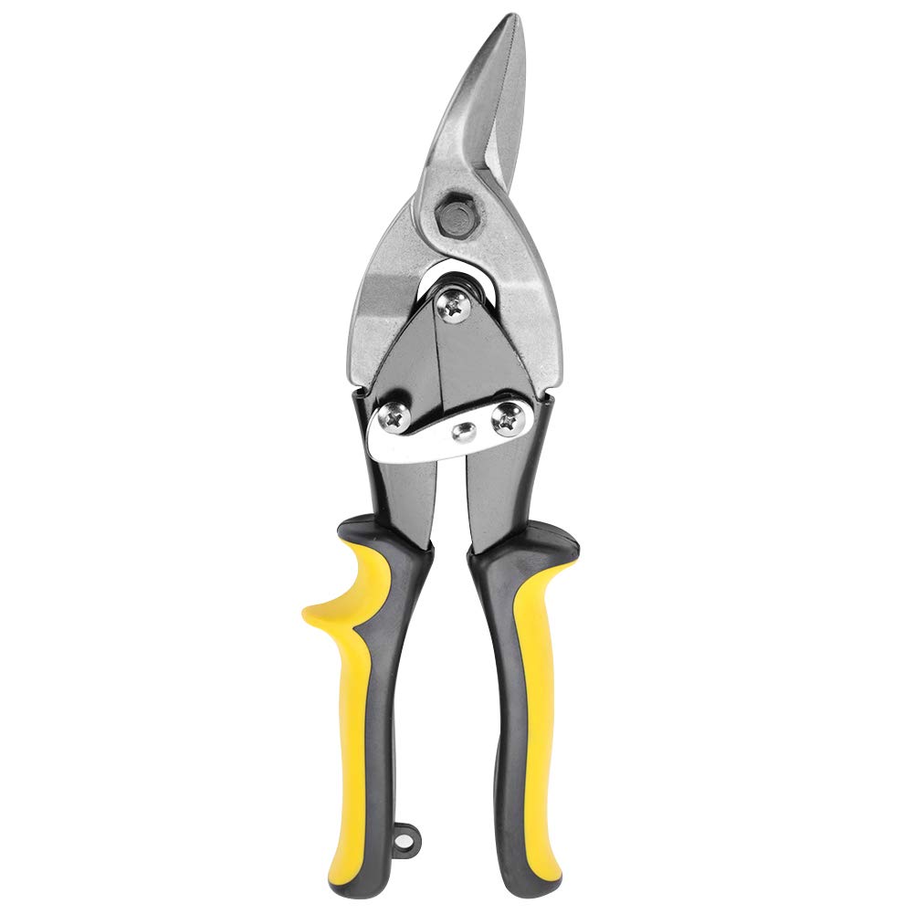 Aviation Snip Left Cut Offset Tin Cutting Shears Chrome Vanadium Steel Aviation Cutters 9.6inch Aviation Tins Snips for Iron Sheet