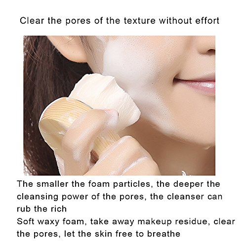 Facial Cleansing Brush, Natural Wood &Bristle Pore Face Brush, Facial Skin Care Tool Beauty Complexion Makeup Accessories