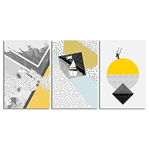 3 Piece Canvas Wall Art-Modern Nordic Style-Canvas Prints Home Artwork Decoration for Living Room,Bedroom - 16"x24" x 3 Panels