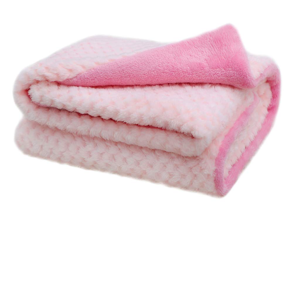 furrybaby Premium Fluffy Fleece Dog Blanket, Soft and Warm Pet Throw for Dogs & Cats (PinK, S (60x80cm))
