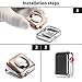 Smiling Sliver Case for Apple Watch 3 with Buit in TPU Screen Protector All-Around Protective Case High Definition Clear Ultra-Thin Cover for Apple Watch 42mm Series 3 and Series 2 (Silver, 42mm)