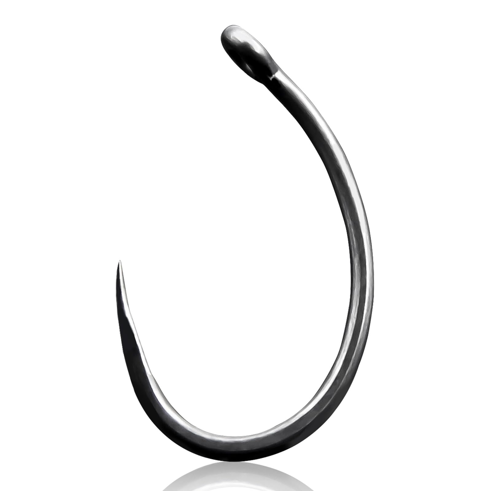 9KM DWLIFE Fishing Hooks 50pcs,Barbless Carp Fishing Hook Curved Shank/Wide Gape for Fishing Rigs Tackle Set up Size 2