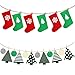 Christmas Decorations Xmas Party Ornaments Bunting Banner Flags Indoor, 2 Pack