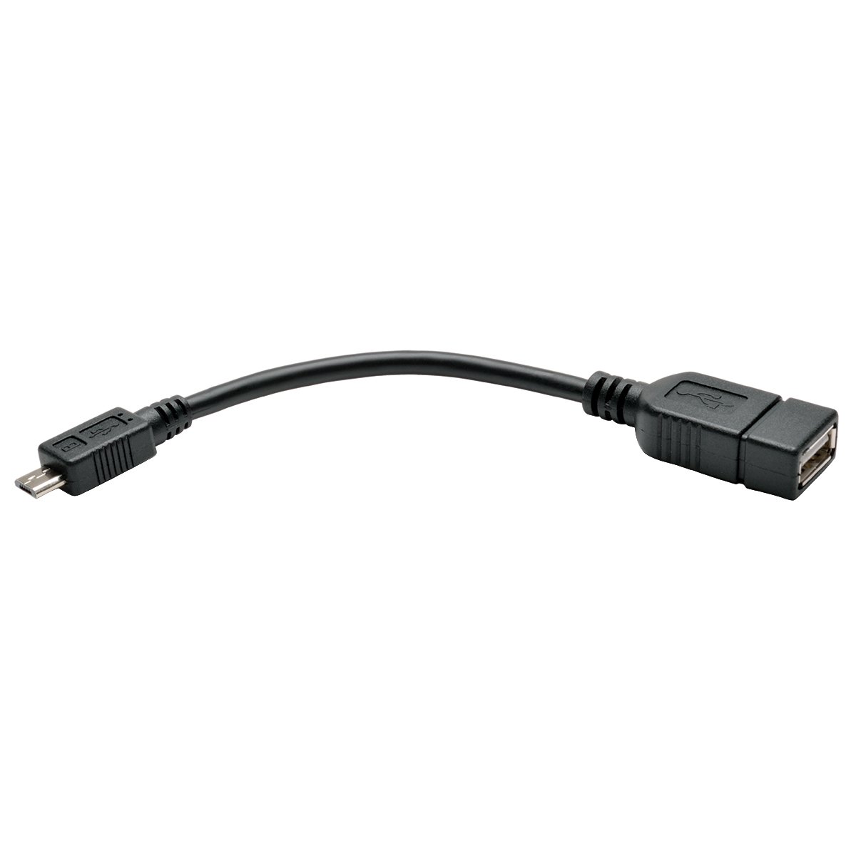 Tripp Lite 5-Pin Micro USB to OTG Adapter Cable Black (M/F), 15.24 cm (U052-06N)