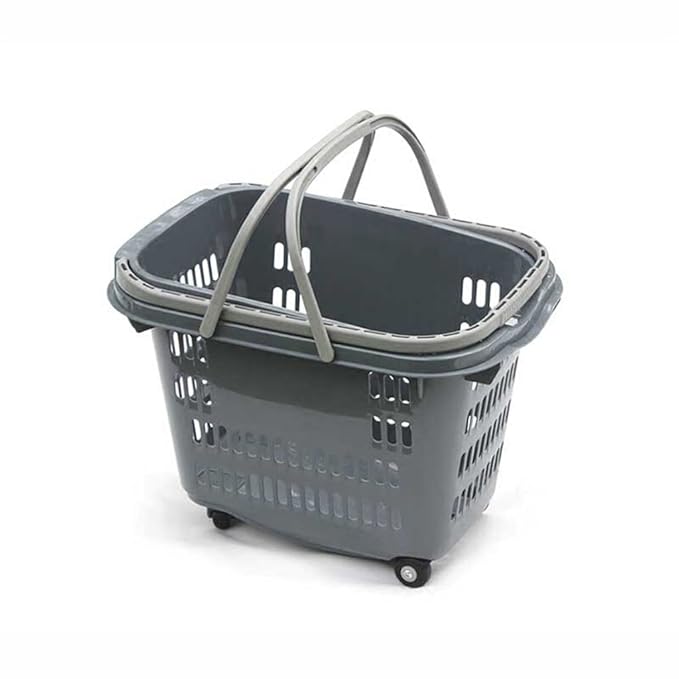Fourwheeled Trolley Shopping Basket Thickening Increases Supermarket