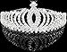 Women Stylish Shining Rhinestone Crown Headband Tiara,Silver