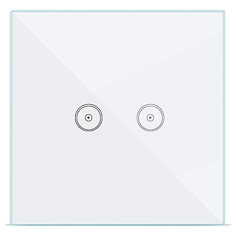 WiFi Smart Wand Lichtschalter bentigt neutrale Linie kompatibel mit Alexa und Google Home APP Fernbedienung Timing Funktion Sprachsteuerung 2 Gang