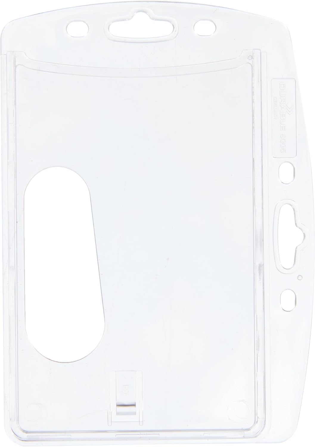 Durable Enclosed Security Pass Holder 54 x 85 mm Transparent | Pack of 10 Badges | Glass Clear | Ideal for Security and Visitor Management