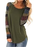 KufvWomens Prints Florals 3/4 Sleeve Crew Neck Top Tshirt