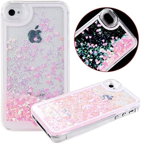 SHANGFENG iPhone 6 6S 4.7-inch Cover,3D Glitter Liquid Quicksand Love Heart Hard Protective Back Case Cover for iPhone 6 6S(4.7")