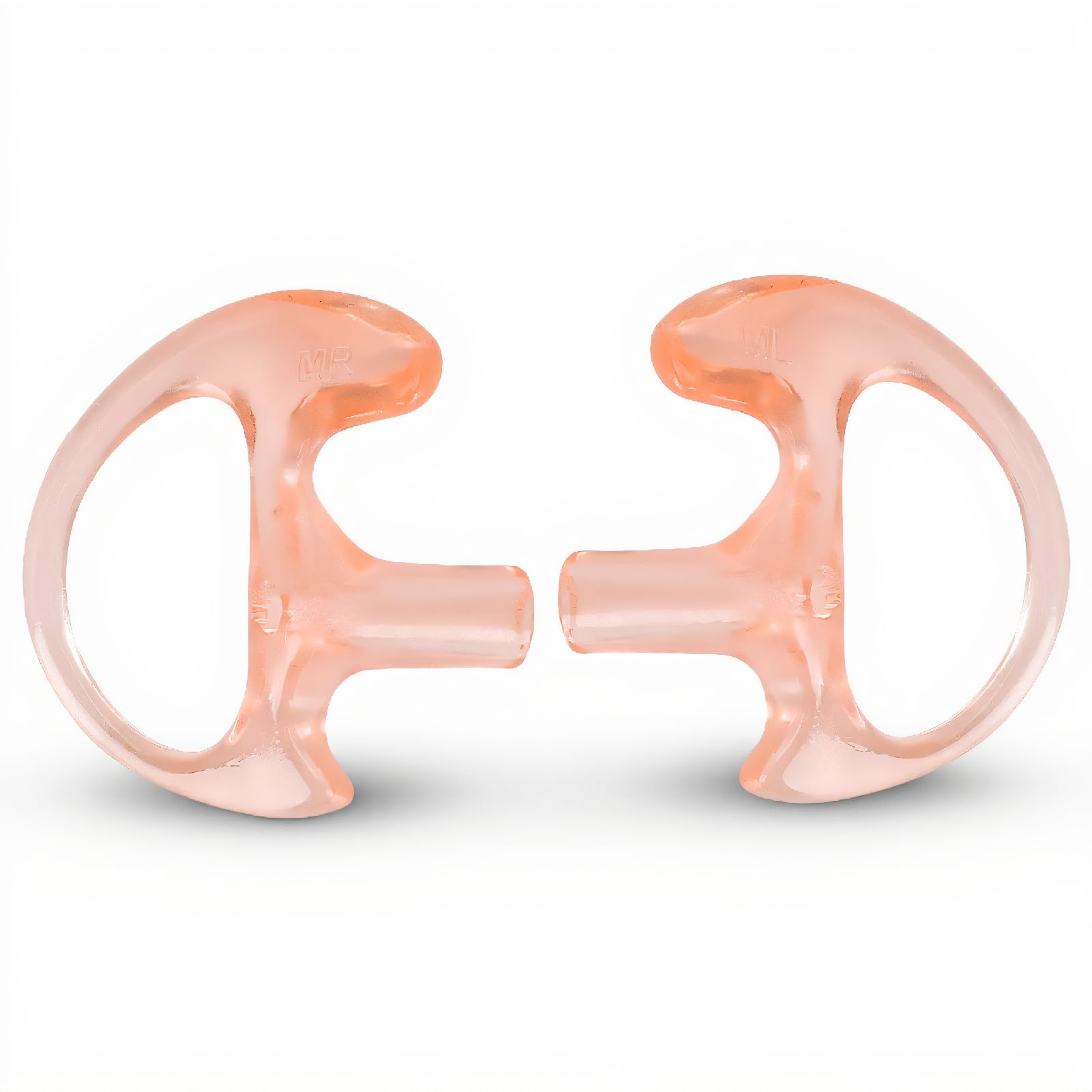 Tosuny Replacement Earmold, Replacement Universal Ear Insert Two-Way Radio Ear Mold, Silicone Replacement Ear Insert, Suitable for Most Coil Tube Audio Kits for Both Left and Right Ears, (M)