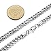 FIBO STEEL 3-6mm Curb Chain Necklace for Men Stainless Steel Biker Punk Style, 20-36 inches