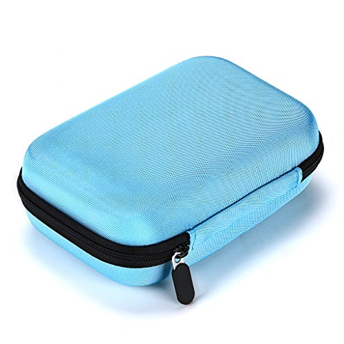 Hipiwe Hard Shell Essential Oil Carrying Case Holds 12 Bottles (Can hold 5ml, 10ml, 10ml Rollers) Travel Size Essential Oils Bag Organizer Perfect for Young Living, doTERRA, and more (Blue) (Best Roller Bags For Travel)