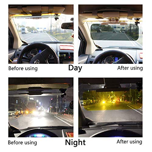 Car Sun Visor Extender Anti Glare Blocker HD Day Night Driving Visor Glare Sun Shield Tinted Lens Blocker Car Extender Visor Sunscreen Extendable Visor for Car Sun Windshield Glare Blocking Visor