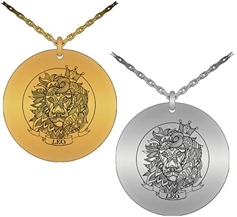 Symbolic & Elegant Zodiac Leo Symbol Laser-Engraved Pendant Necklace